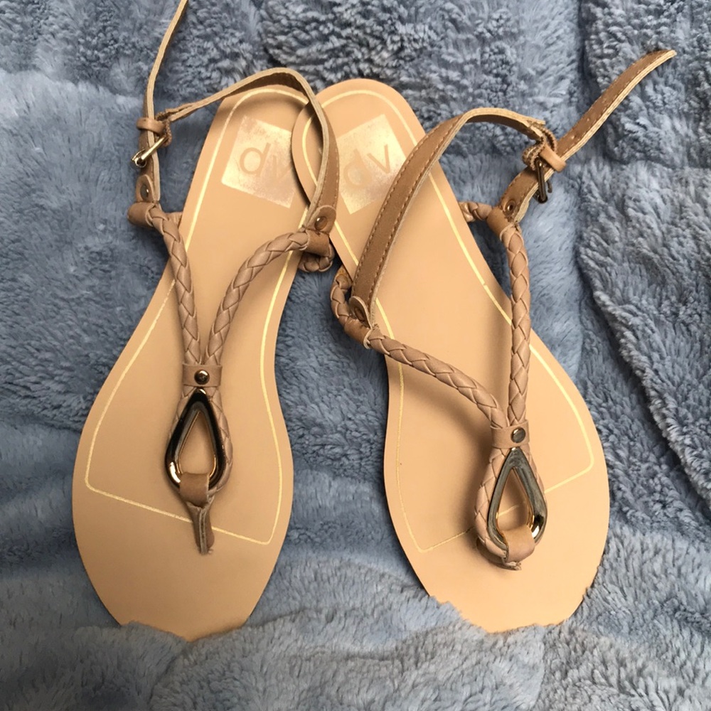 Dolce Vita nude sandals w/ braided straps, Size 6